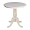 International Concepts Round 30 in Round Top Pedestal Table, 28.9 inH, Unfinished, 30 W, 30 L, 28.9 in H, Wood, Unfinished K-30RT - alternate 1